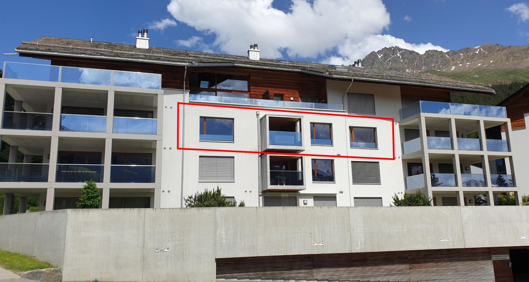 3.5 Zimmer Whg. Valbella aussen eingezeichnet