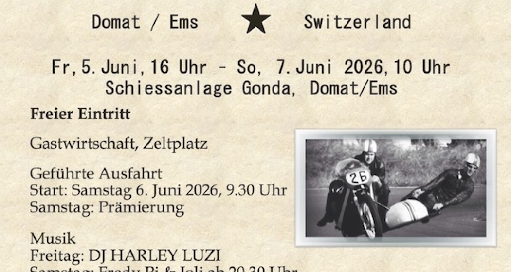 9. Internationales Gespanntreffen 2026, CH-7013 Domat/Ems (gdl_885177604_image) 9. Internationales Gespanntreffen 2026, CH-7013 Domat/Ems (gdl_885177604_image)