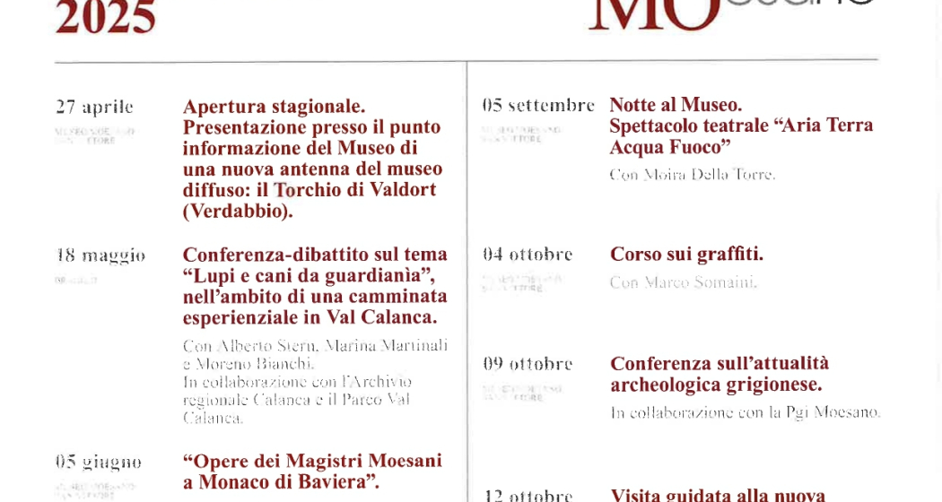 MUseo MOesano "programma culturale 2025" (gdl_889466557_image) MUseo MOesano "programma culturale 2025" (gdl_889466557_image)