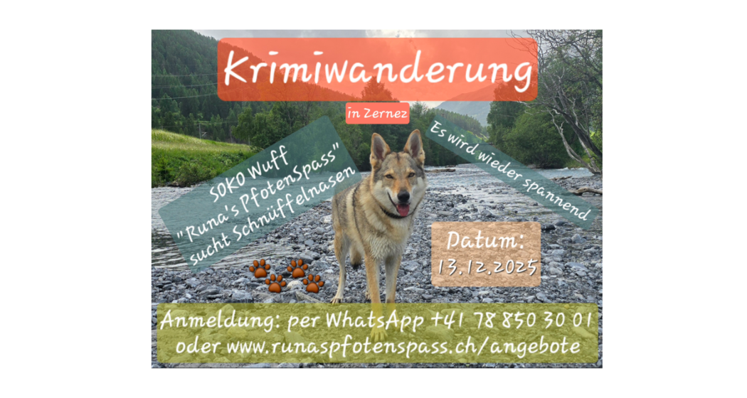 Krimiwanderung "SOKO Wuff" Runa's PfotenSpass (gdl_897606942_image) Krimiwanderung "SOKO Wuff" Runa's PfotenSpass (gdl_897606942_image)