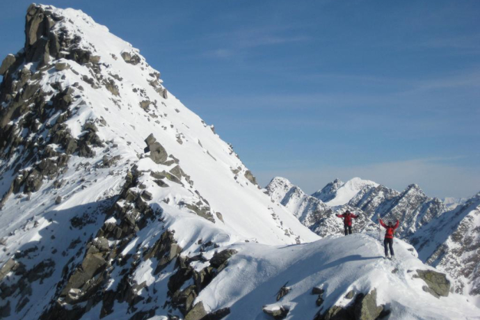 sulla cresta con il Piz Ravetsch