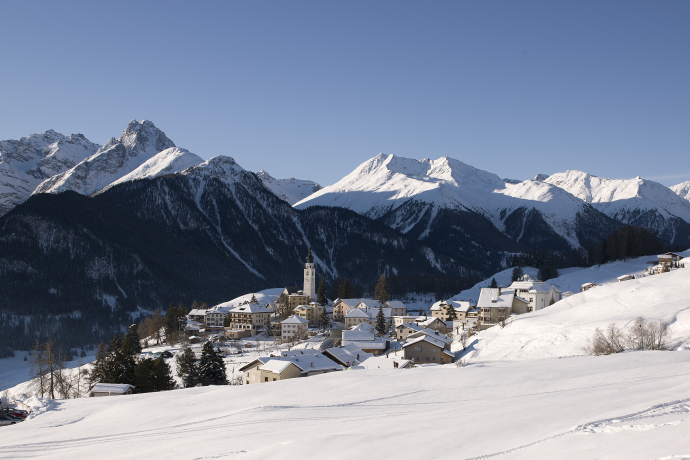 View of the village Ftan