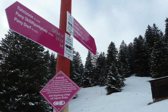 Kurze steilere Stelle vor Ronggaletz - meist problemlos zu bewältigen.