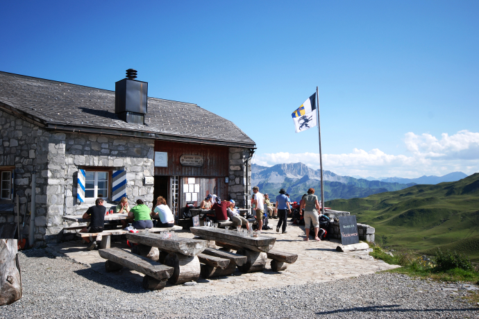 Aussicht Carschinahütte