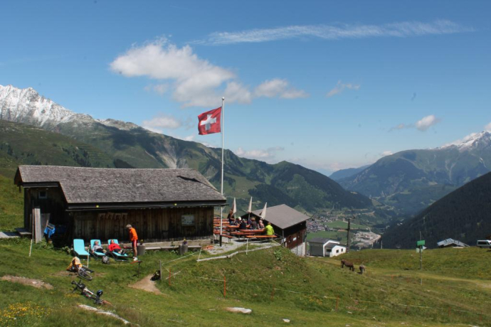 Hütte Las Palas mit Blick ins Tal