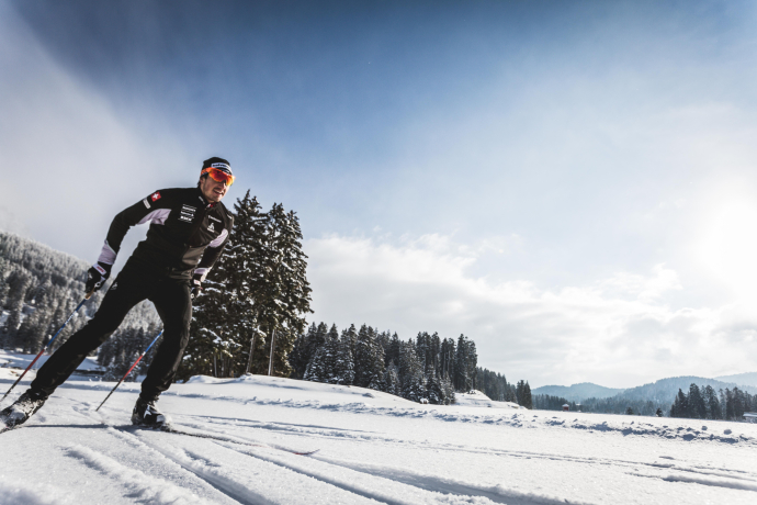 Pista da sci di fondo sull'Heidsee