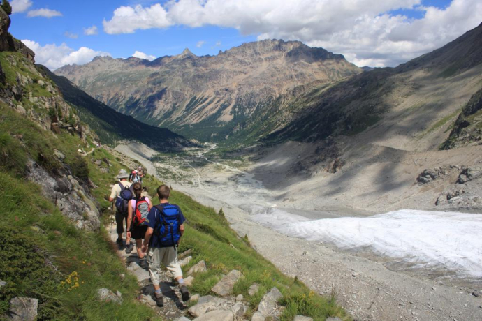 Abstieg nach Morteratsch