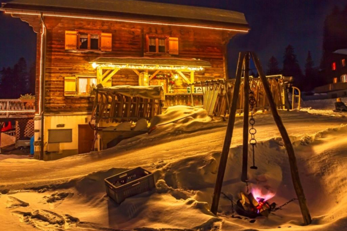 Ristorante Tschugga in inverno