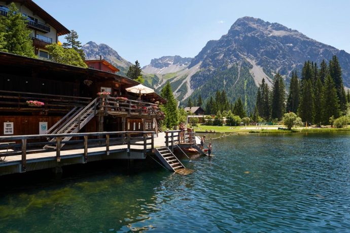 Das Beachvolleyfeld befindet sich beim Strandbad Untersee
