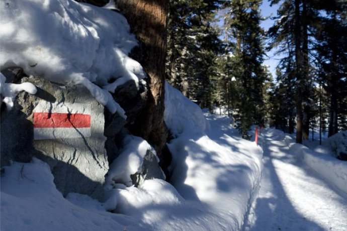 Markierter Winterwanderweg