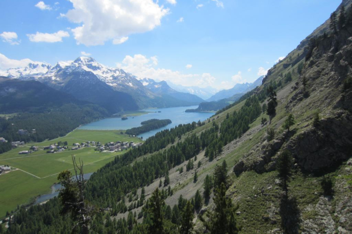 Aussicht auf dem Weg zum Lej da la Tscheppa