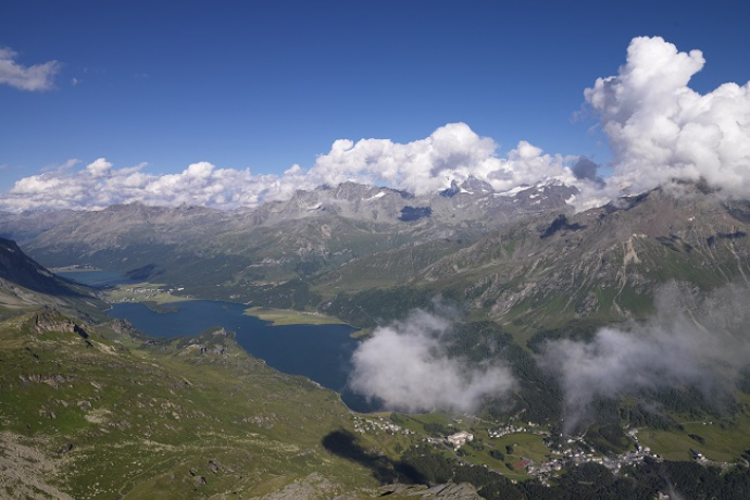 Aussicht auf die Oberengadiner Seen