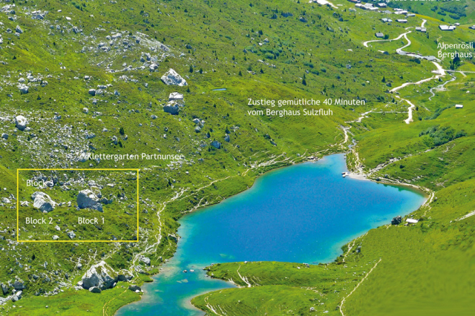 Lage des Familiengartens Partnun