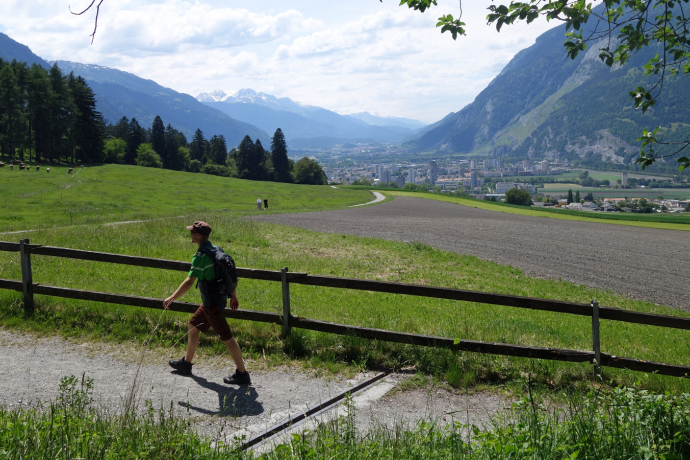 Beim Fürstenwald mit Aussicht ins Rheintal