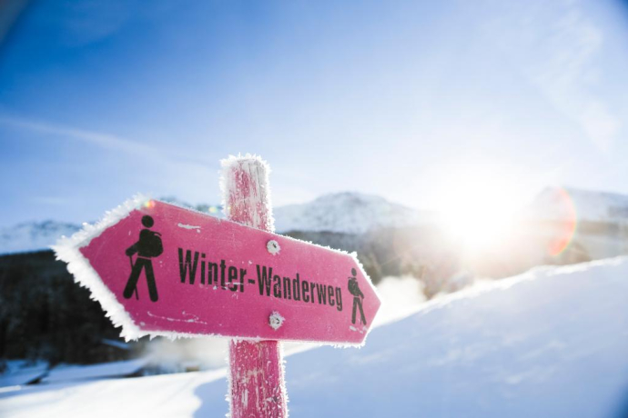 Wegweiser Winterwanderweg