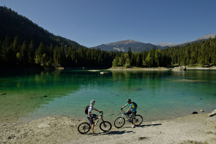 Biking at Lake Cauma