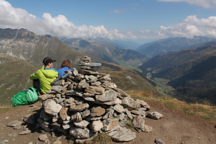 Vista dalla cima verso Sedrun