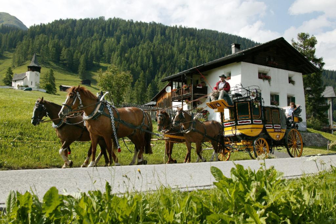 Pferdekutsche in Davos