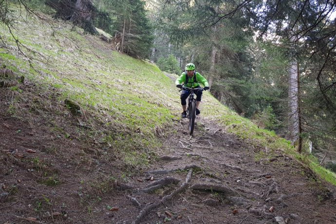 Technisch anspruchsvolle Passage vor Juchs