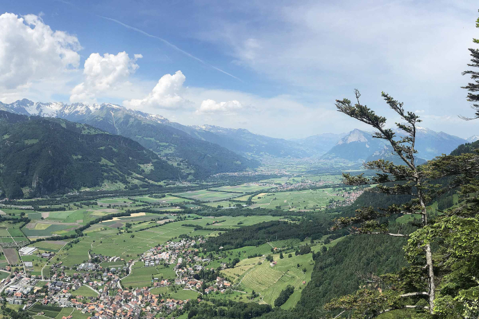 View from Fadärastein towards Sargans