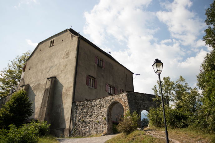Castello di Sargans dalla vista posteriore.