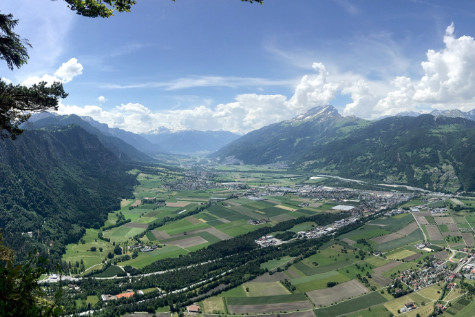 Vista dal Fadärastein verso Chur.
