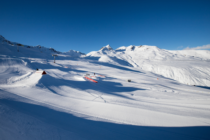 View of the snowpark.