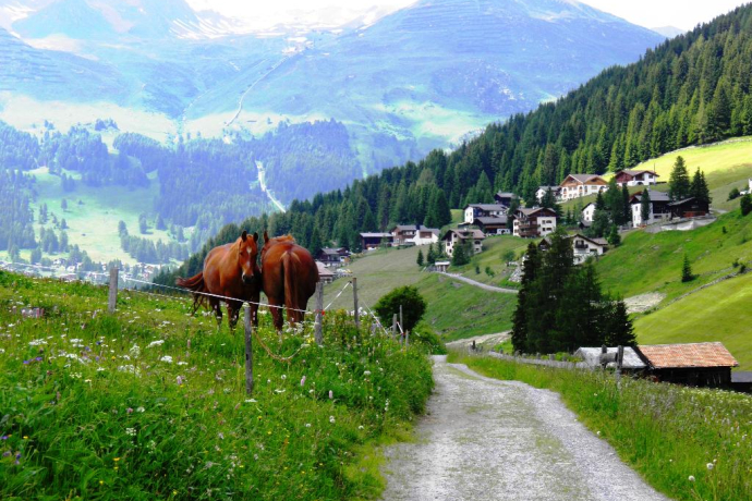 «In den Büelen» - Eingang zu Davos