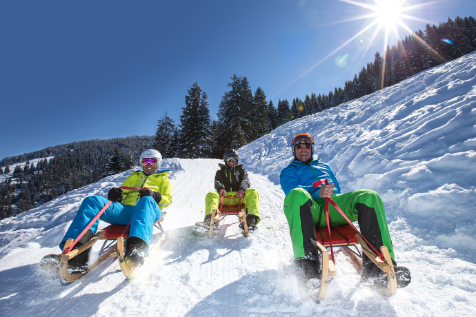 Divertimento in slittino sul Pizol