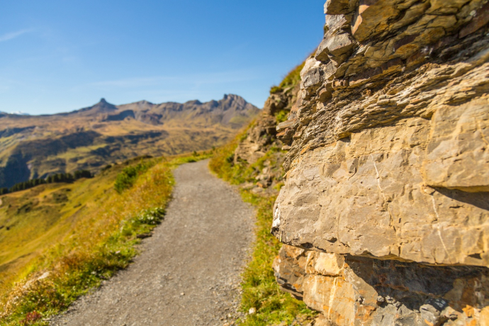 La visite commence à la station supérieure de Maschgenkamm