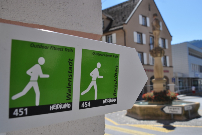 In the middle of the town of Walenstadt