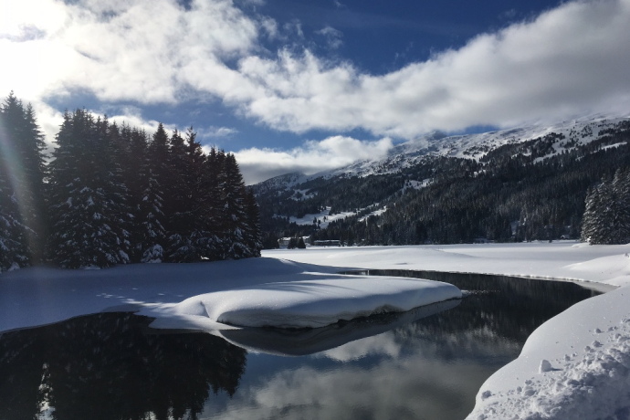 Snow-covered Heidsee