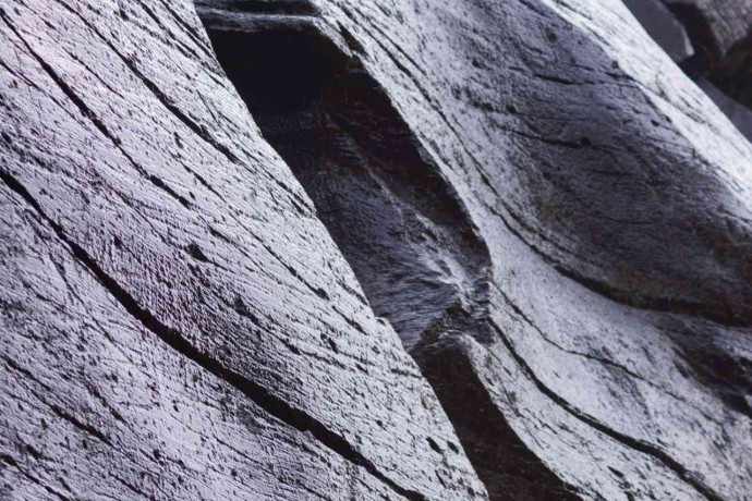 Artfully polished rock faces along the hiking trail in the Murg Valley