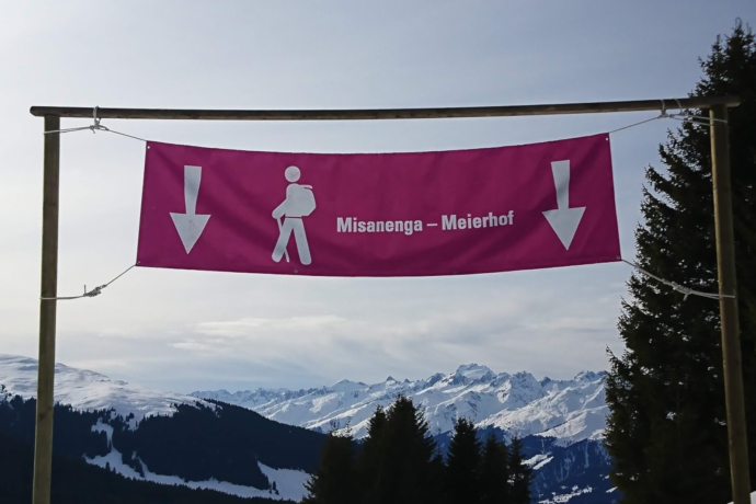 Markierung nähe Bergrestaurant Kartischa