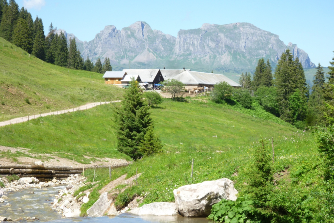 Alp Kohlschlag devant une montagne en toile de fond