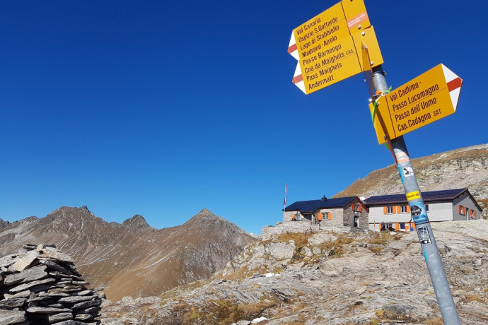 Zwischenhalt Cadlimohütte