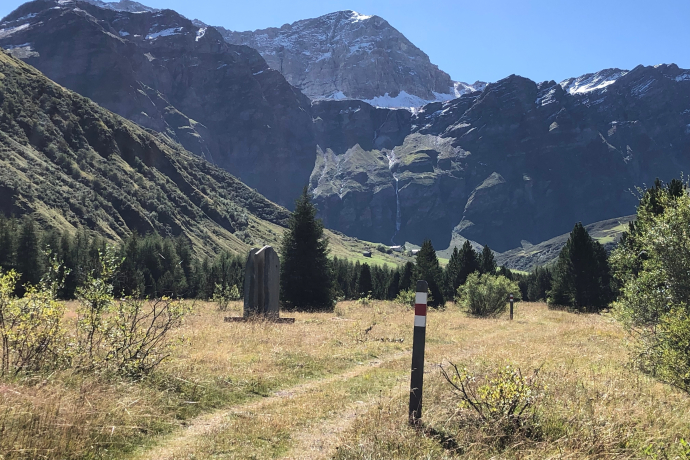 Mit Blick zum Wisshorn