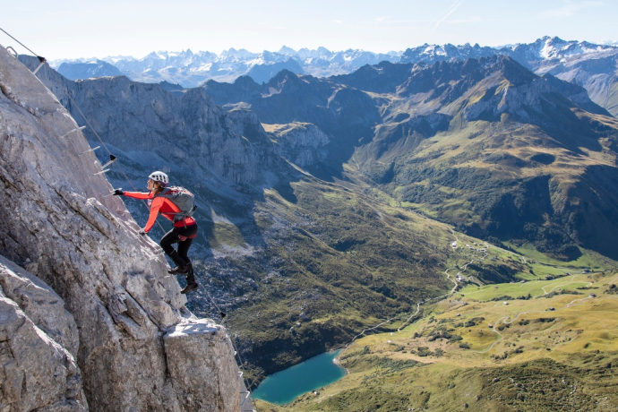 Klettersteig Partnunblick mit Partnunsee