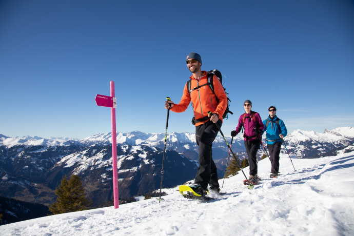 Markierte Schneeschuhtour "Rätikon Panoramatour" Stels - St. Antönien