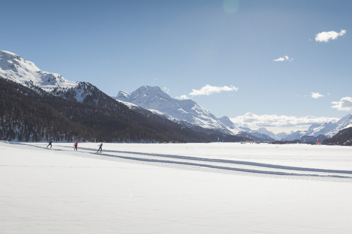 Engadiner Seenplatte mit Blick nach Maloja