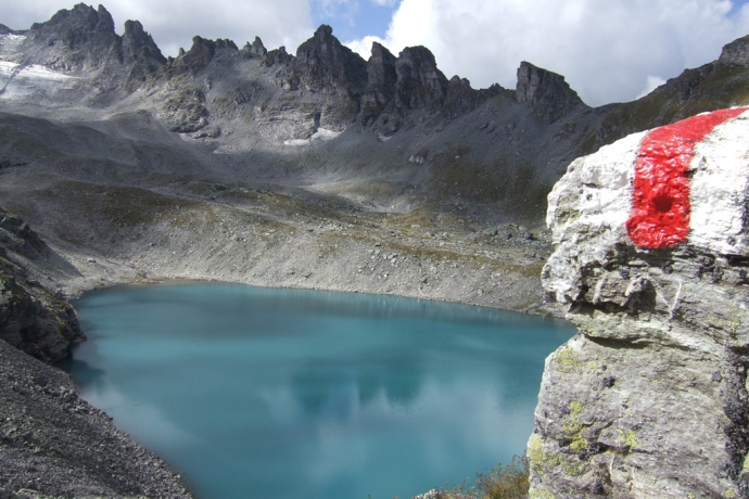 View of the milky-blue Wildsee