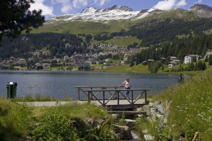 Blick auf St. Moritz