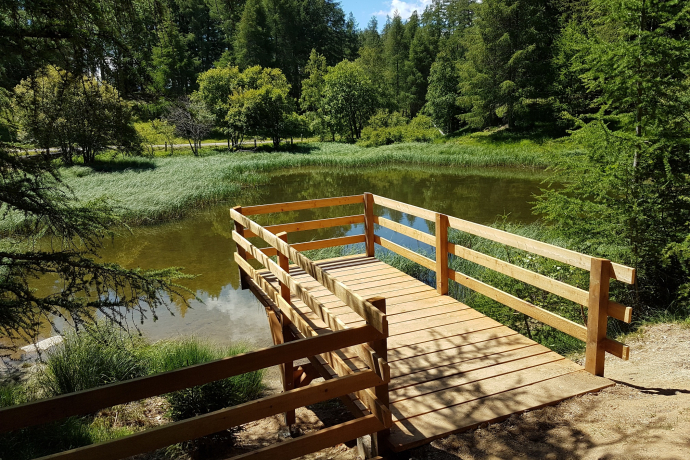 Passerella presso l'area barbecue Plaun Graund