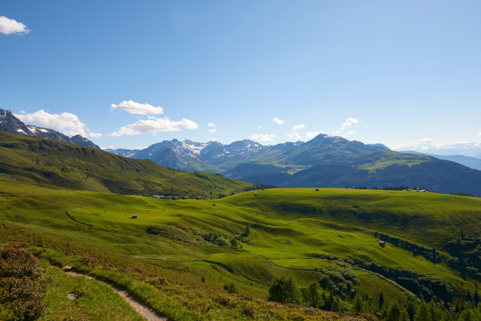 Aussicht von Medergen nach Arosa