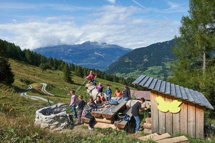 Il camino "Undersäss" sul Sentiero delle Farfalle