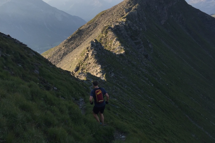 Trail running on the ridge