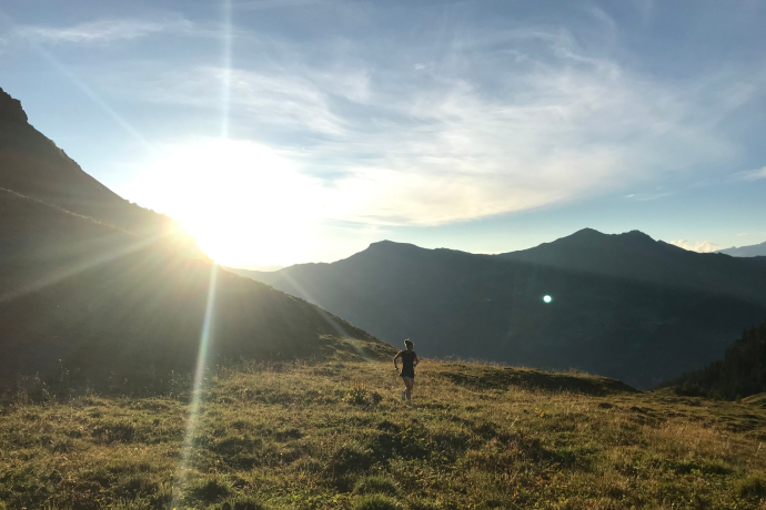 Trailrunning oberhalb der Alp Sanaspans