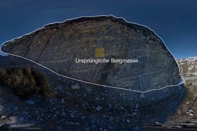 The slide of a mountain