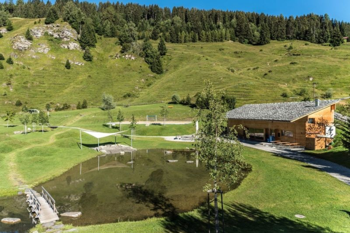 Zeltplatz Davos Munts mit Restaurant