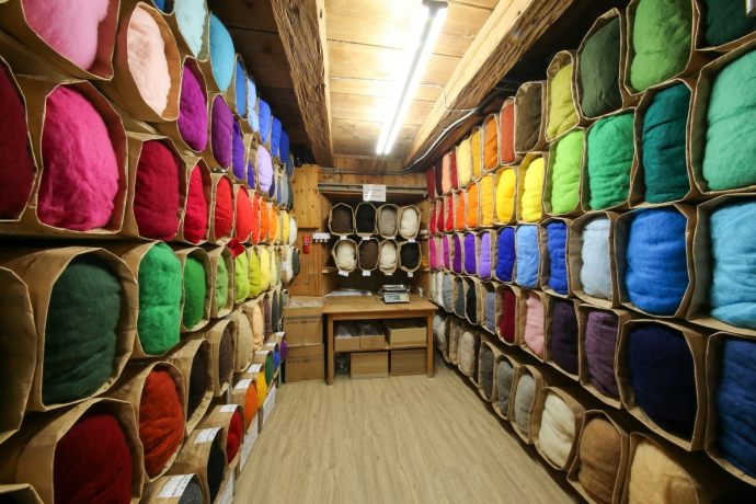 Kardwolle in verschiedenen Farben Kardwolle in verschiedenen Farben